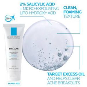 EFFACLAR MEDICATED ACNE CLEANSER & TOLERIANE DOUBLE REPAIR MATTE MOISUTRIZER TRAVEL SET