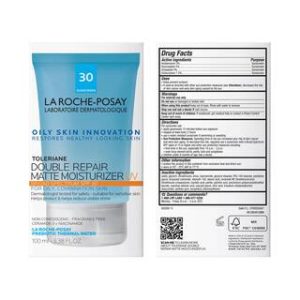 TOLERIANE DOUBLE REPAIR MATTE FACE MOISTURIZER SPF 30 FOR OILY SKIN